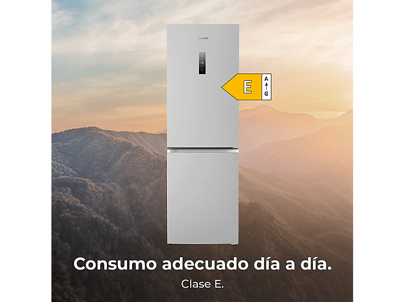 CECOTEC Bolero CoolMarket Combi 290 Inox — Frigorífico combi, Altura 1850 mm, Plateado, No Frost, Capacidad 290 l, vista 4