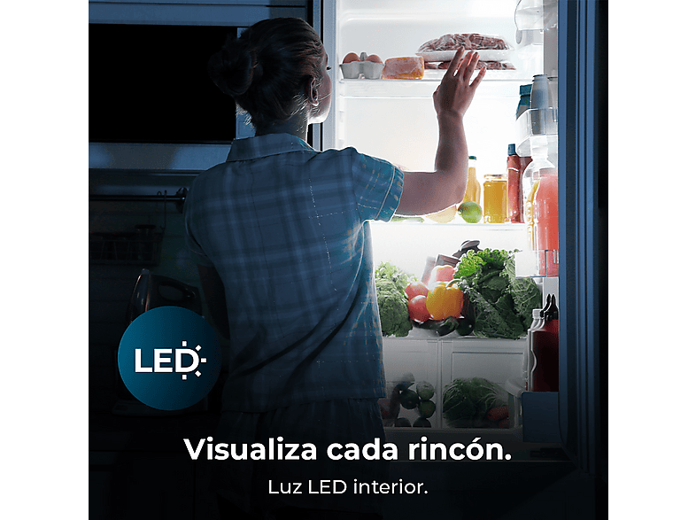 CECOTEC Bolero CoolMarket Combi 290 Inox — Frigorífico combi, Altura 1850 mm, Plateado, No Frost, Capacidad 290 l, vista 7