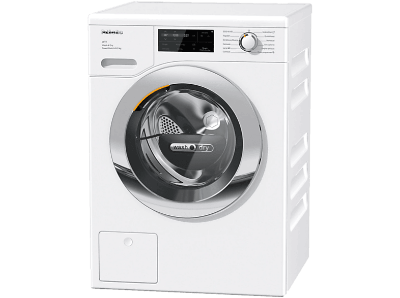 MIELE PowerWash WTI 360 WPM — Lavadora secadora, 8 kg/5 kg, Autodosificación, Blanco, 1600 rpm