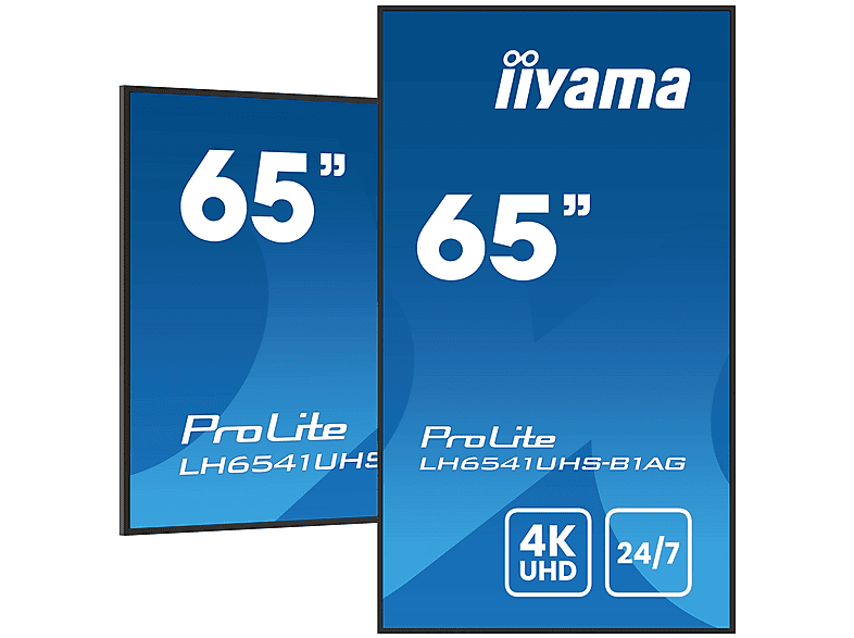 IIYAMA iiyama LH6541UHS-B1AG — Pantalla de señalización digital, Negro, UHD 4K, vista 6