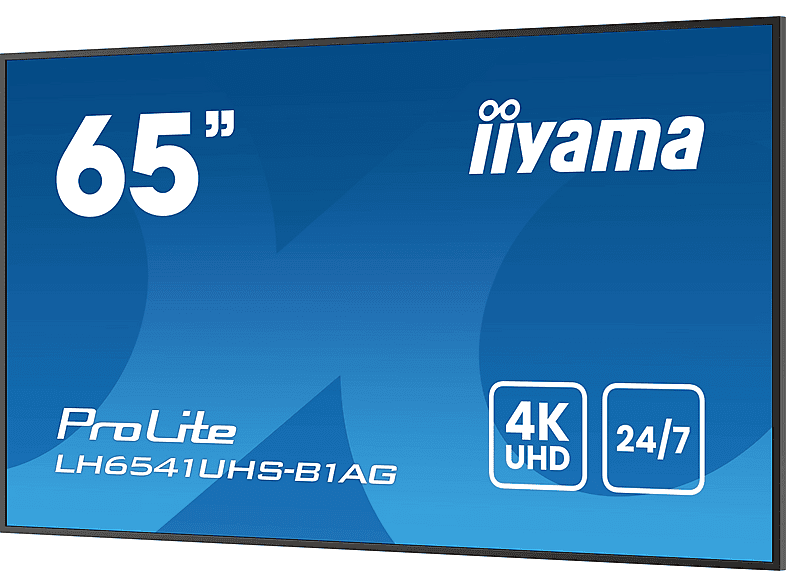IIYAMA iiyama LH6541UHS-B1AG — Pantalla de señalización digital, Negro, UHD 4K, vista 8