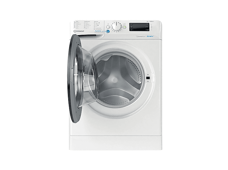 INDESIT BWE 101496X WSV SPT — Lavadora carga frontal, 10 kg, Blanco, 1400 rpm, vista 4