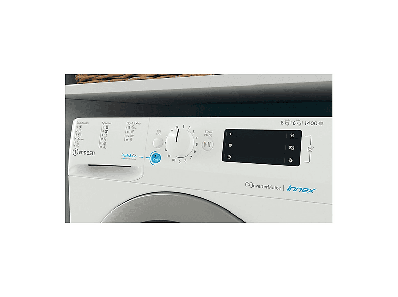 INDESIT BWE 101496X WSV SPT — Lavadora carga frontal, 10 kg, Blanco, 1400 rpm, vista 6