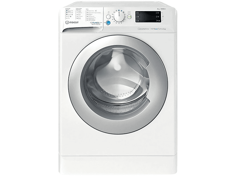 INDESIT BWE 81496X WSV SPT — Lavadora carga frontal, 8 kg, White, 1400 rpm
