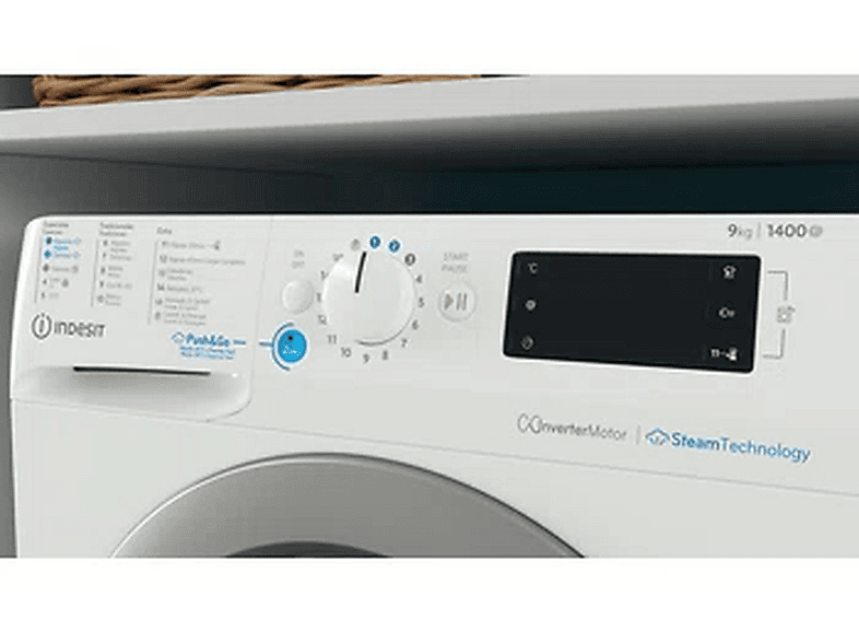 INDESIT BWE 91496X WSV SPT — Lavadora carga frontal, 9 kg, Blanco, 1400 rpm, vista 2