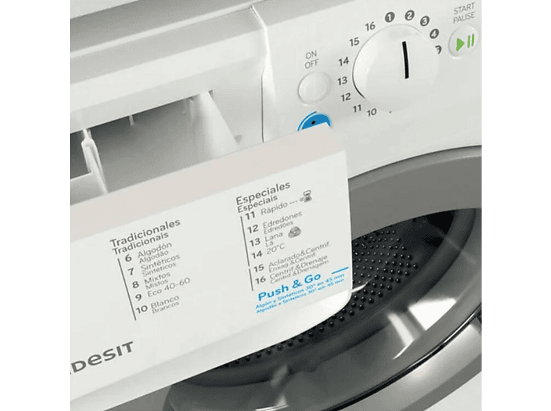 INDESIT BWE 91496X WSV SPT — Lavadora carga frontal, 9 kg, Blanco, 1400 rpm, vista 6