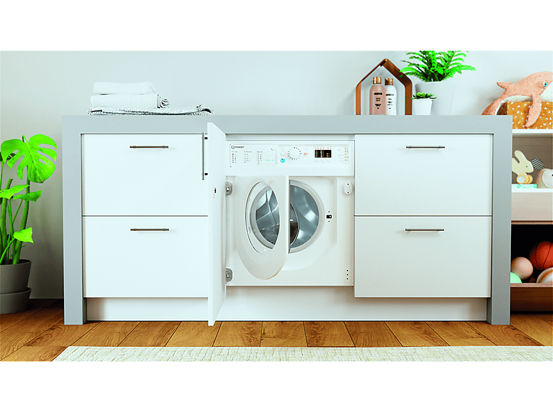 INDESIT BI WMIL 71252 EU N — Lavadora integrable, 7 kg, 14 programas, 1200 rpm, Push&Wash, vista 5