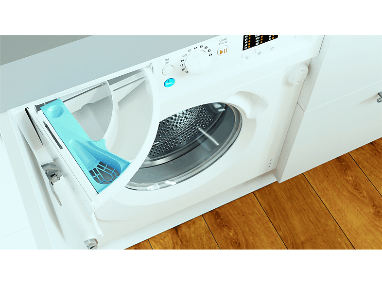 INDESIT BI WMIL 71252 EU N — Lavadora integrable, 7 kg, 14 programas, 1200 rpm, Push&Wash, vista 7