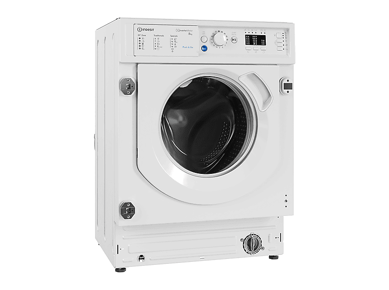 INDESIT BI WMIL 81285 EU — Lavadora integrable, 8 kg, 16 programas, Blanco, vista 3