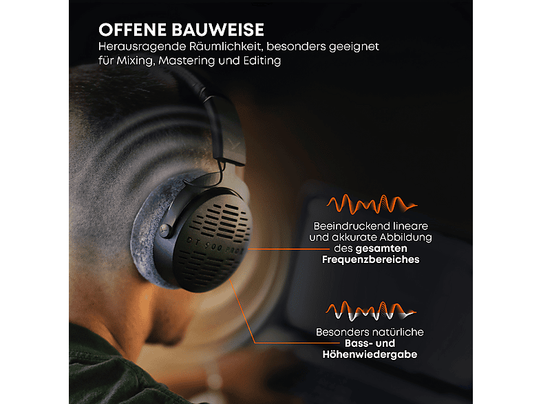 BEYERDYNAMIC — Auriculares inalámbricos, Circumaurales, Negro, DT 900 Pro X BEYERDYNAMIC, vista 5