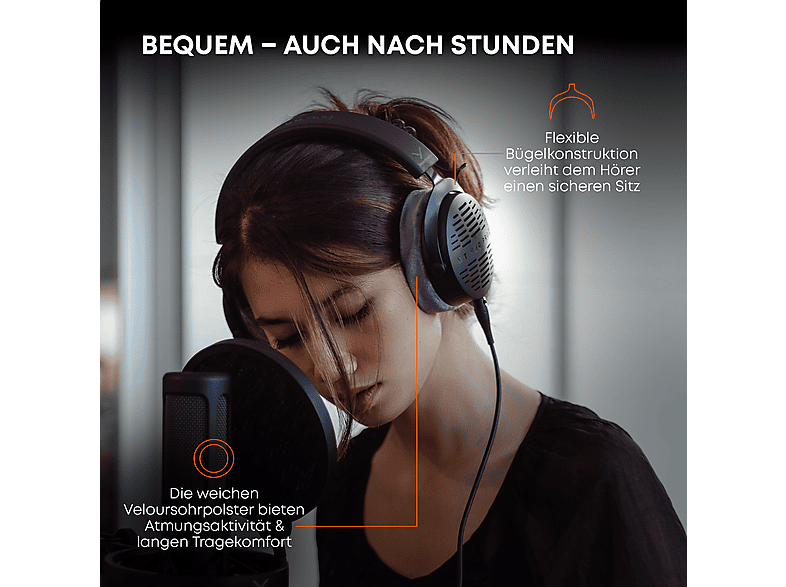 BEYERDYNAMIC — Auriculares inalámbricos, Circumaurales, Negro, DT 900 Pro X BEYERDYNAMIC, vista 6