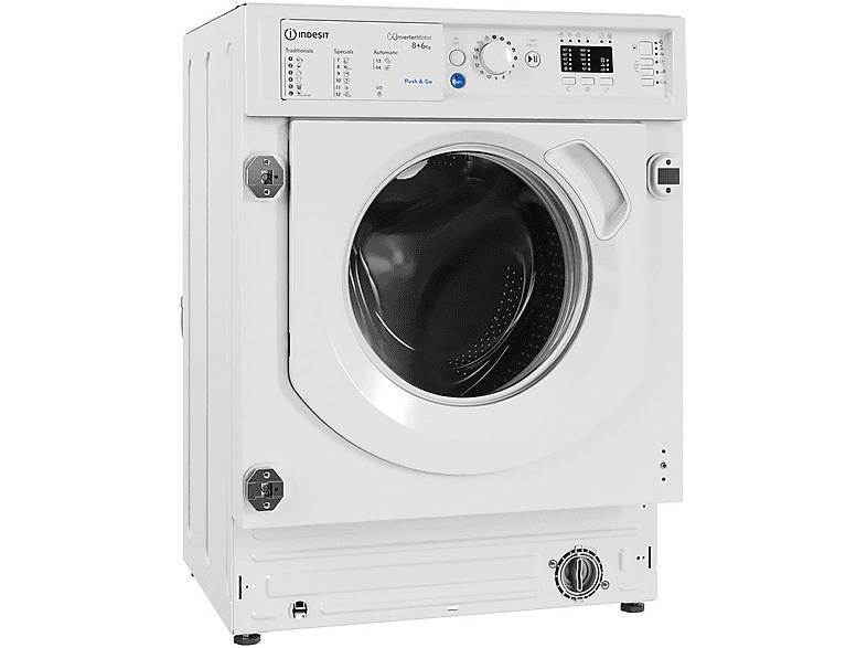 INDESIT 869991664640 — Lavadora-secadora, 8 kg + 6 kg, Blanco, vista 2
