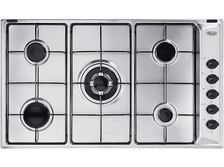 DELONGHI 8024651409717 — Placa de gas, 860 mm, 5 zone(s) zonas, Acero inoxidable