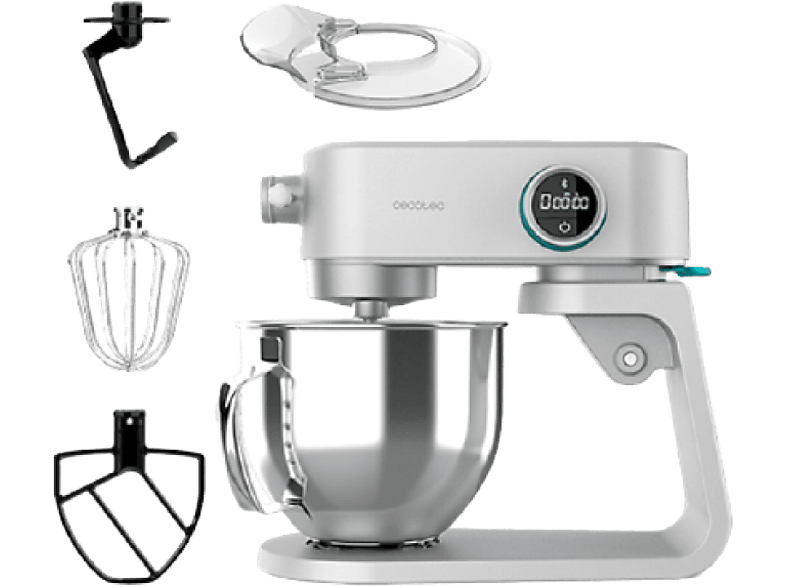 CECOTEC Twist&Fusion 4000 Luxury White — Robot amasador, 800 W, Blanco, 5.2 l, 6 Funciones