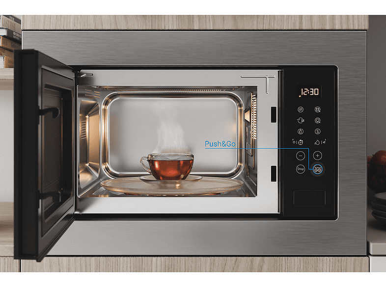 INDESIT MWI 125 GX — Microondas integrable, 1000 W, Gris, 25 l, vista 3