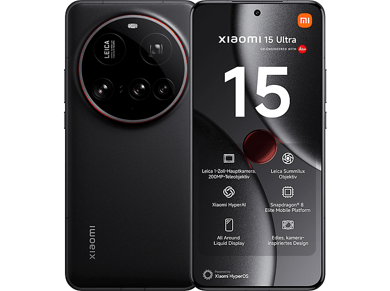 XIAOMI 15 Ultra — Smartphone, Negro, 512 GB, 16 GB RAM, 5410 mAh