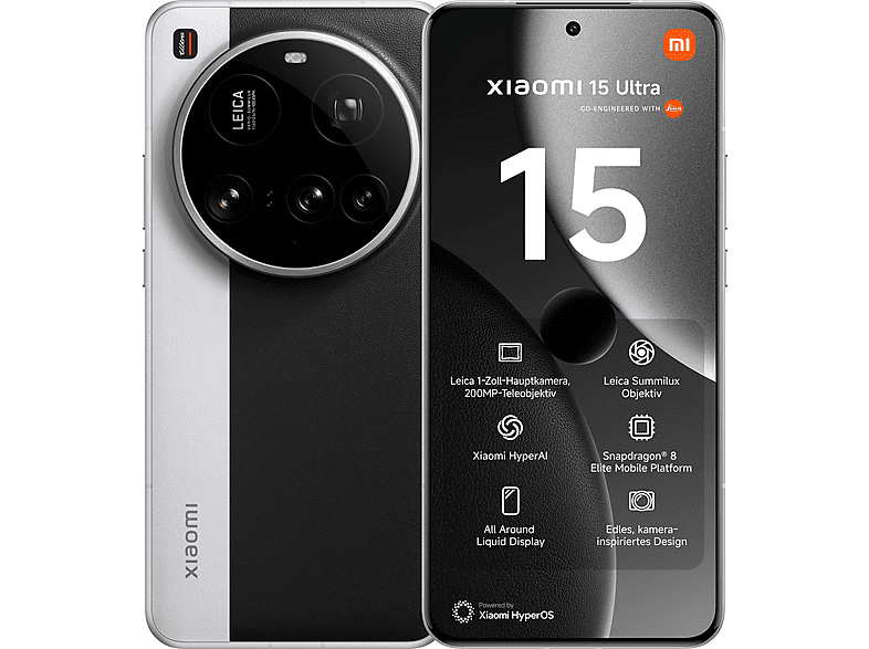 XIAOMI 15 ULTRA 6.73P/5G/8N/16+512GB/S — Smartphone, 16 GB RAM, 5410 mAh, Plata Cromada, Móvil Android
