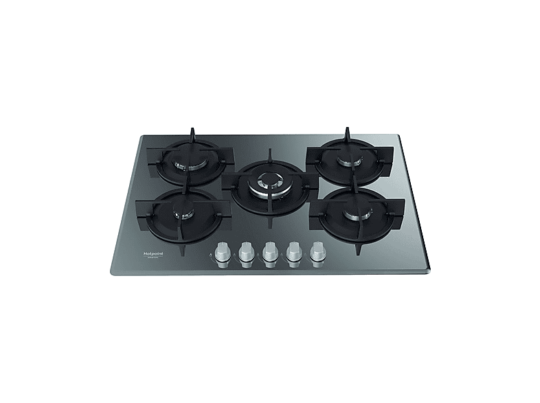 HOTPOINT 869991586370 — Placa de gas, 730 mm, Espejo, 5 zone(s) zonas, Natural Gas (NG), vista 2