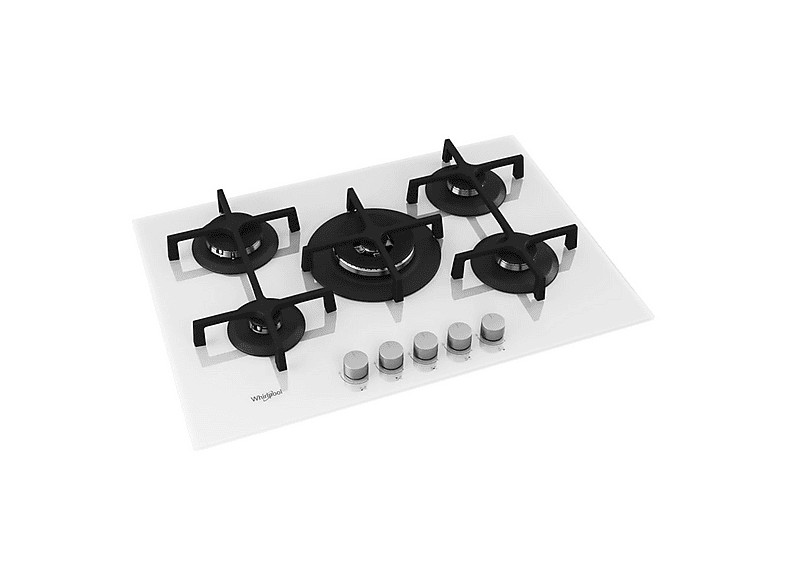 WHIRLPOOL 869991030240 — Placa de gas, 730 mm, Blanco, 5 zone(s) zonas, vista 3