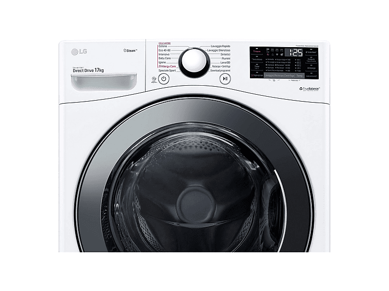 LG F1P1CY2W — Lavadora carga frontal, 17 kg, 1100 rpm, 14 Programas, Blanco Marfil, vista 9