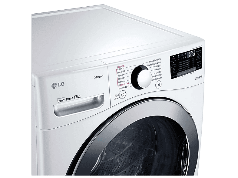 LG F1P1CY2W — Lavadora carga frontal, 17 kg, 1100 rpm, 14 Programas, Blanco Marfil, vista 10