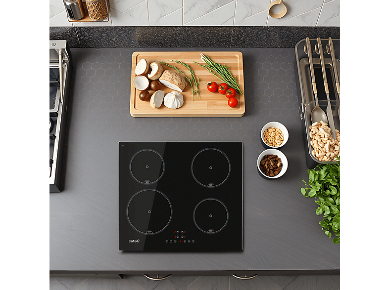 CATA IB-6324E2 — Placa Inducción, 59 cm, Negro, 4 zonas, vista 8