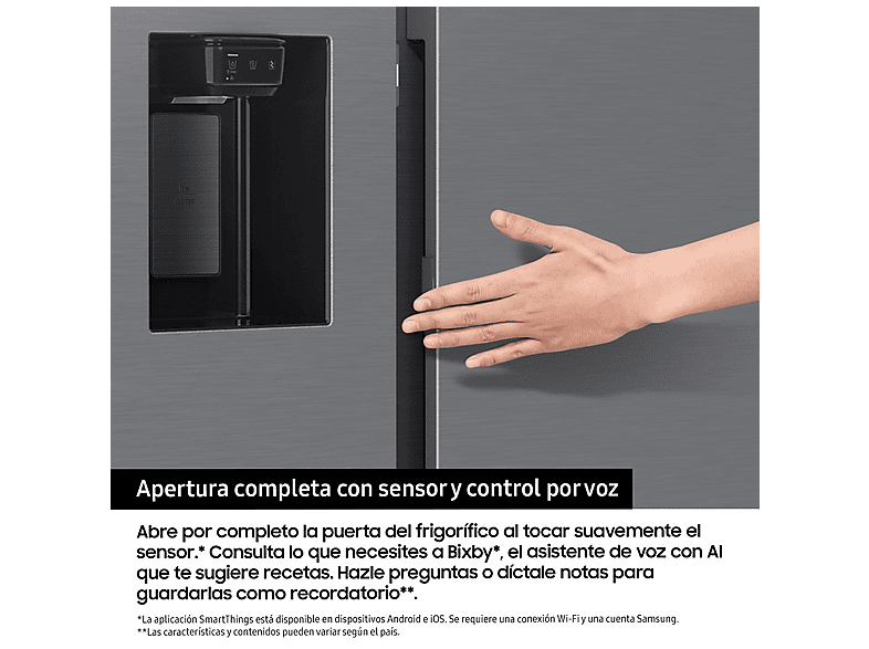 SAMSUNG RS80F64KDFEF — Frigorífico americano, Altura 178,4 cm, Grafito, No Frost, Mono Cooling, vista 5