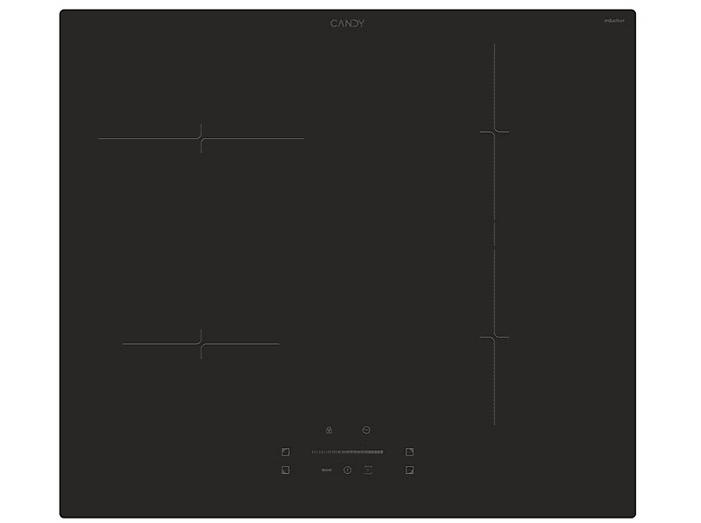 CANDY 33803136 — Placa de inducción, 59 cm, Negro, 4 zone(s) zonas