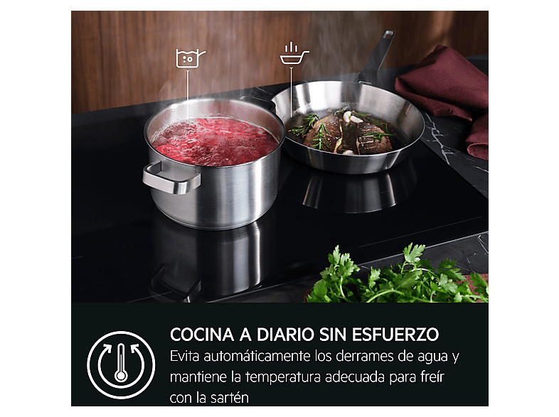 AEG TI84IB30FB — Placa inducción, 780 mm, Negro, 4 zonas, vista 7