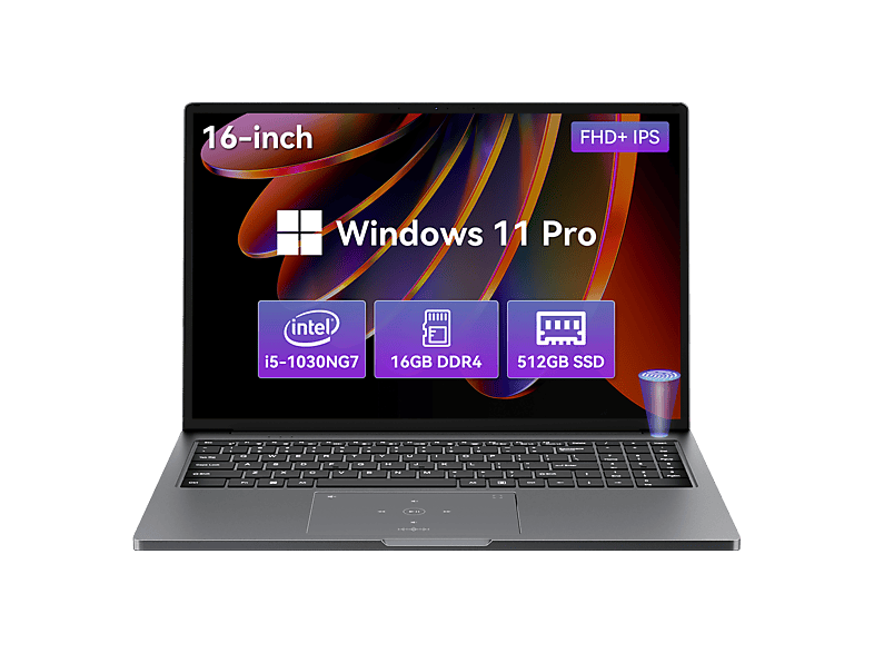BLACKVIEW AceBook 12(i5-1030) — Portátil, 16 GB RAM, 512 GB SSD, Grey, 16" Full-HD
