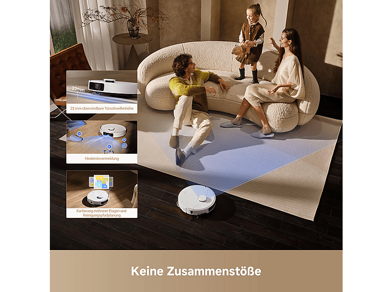 MOVA Mova P50 Ultra — Robot aspirador, 700 W, Blanco, Potencia de succión 19 kPa, Depósito 0,3 l, vista 9