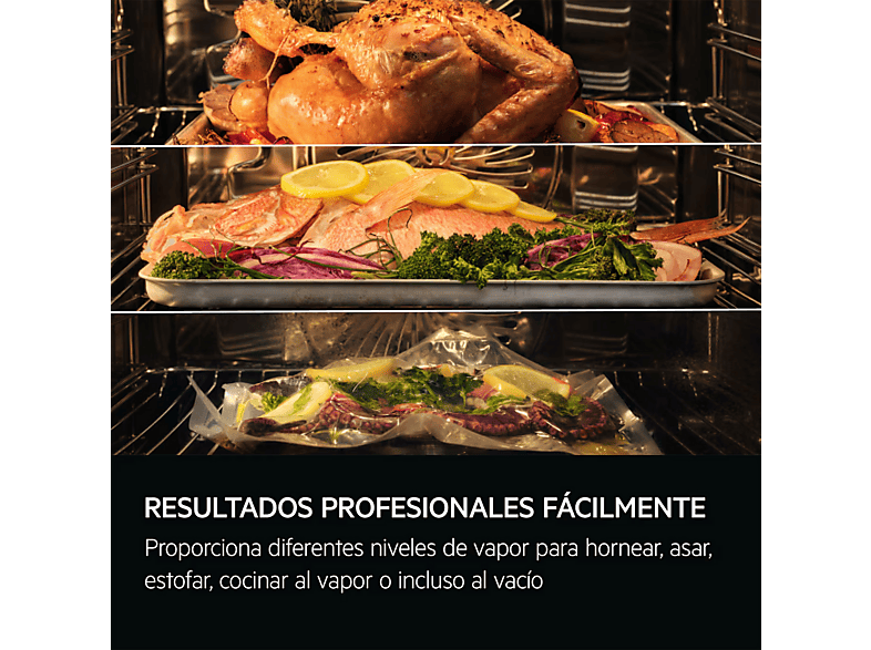 AEG TP9SB831AB — Horno a vapor, 59,5 cm, Negro, Libre instalación, 70 l, vista 4