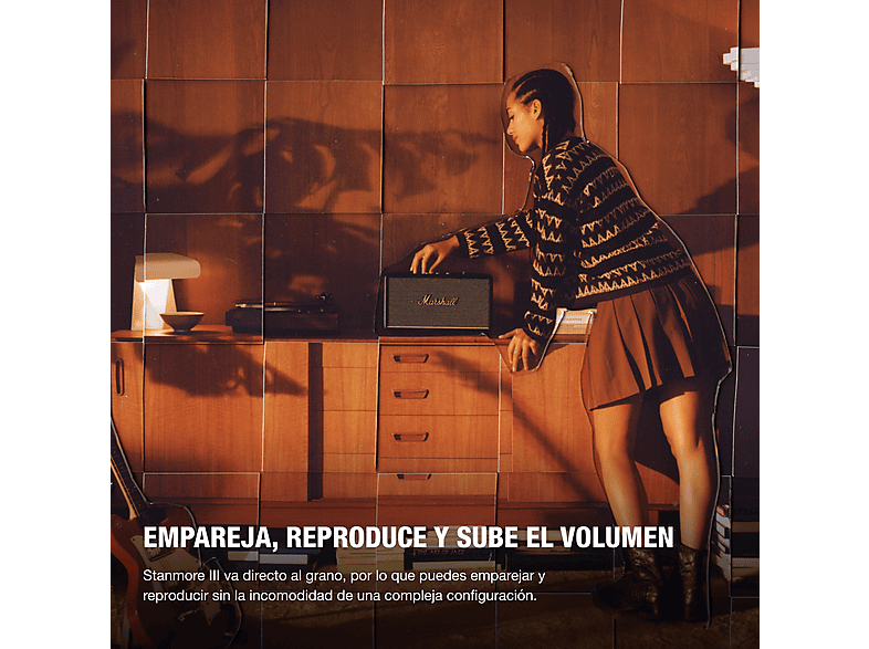 MARSHALL Stanmore III — Altavoz bluetooth, 50 W, Negro, Bluetooth 5.2, vista 8