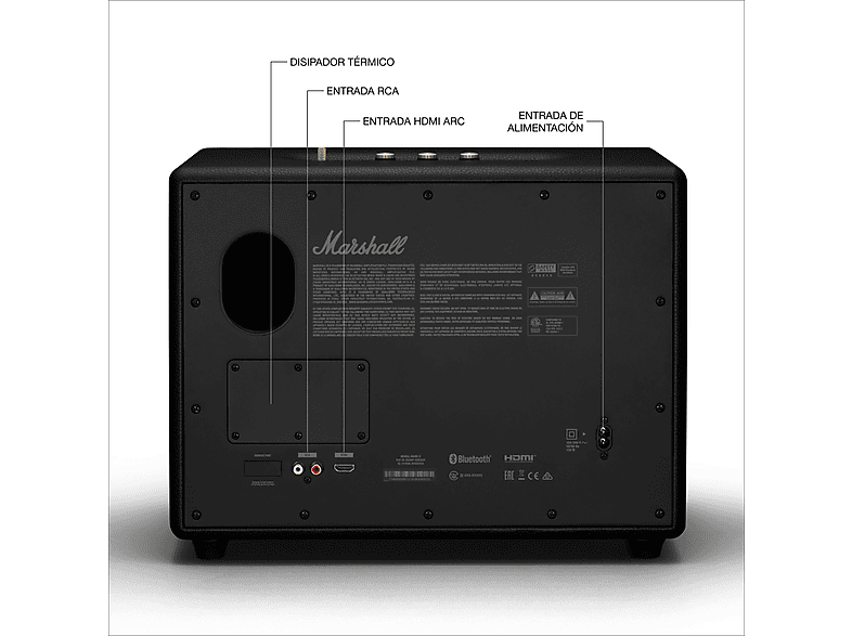 MARSHALL Woburn III — Altavoz bluetooth, 90 W, Negro, Bluetooth 5.2, vista 3