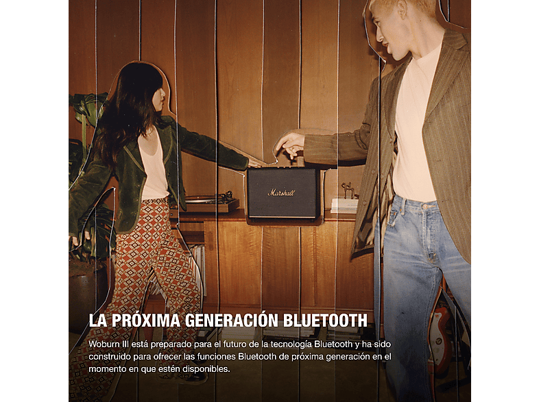 MARSHALL Woburn III — Altavoz bluetooth, 90 W, Negro, Bluetooth 5.2, vista 7