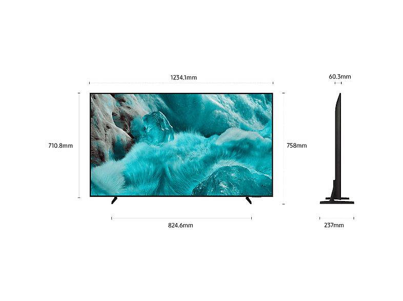 SAMSUNG TQ55Q7FAAU — TV QLED 55", Negro, UHD 4K, Q4 AI Processor, Smart TV, vista 4