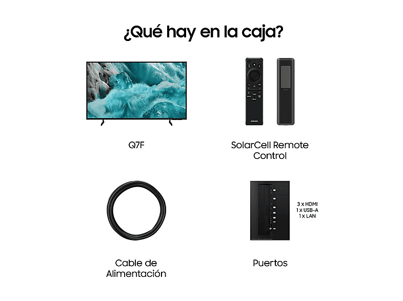 SAMSUNG TQ55Q7FAAU — TV QLED 55", Negro, UHD 4K, Q4 AI Processor, Smart TV, vista 7
