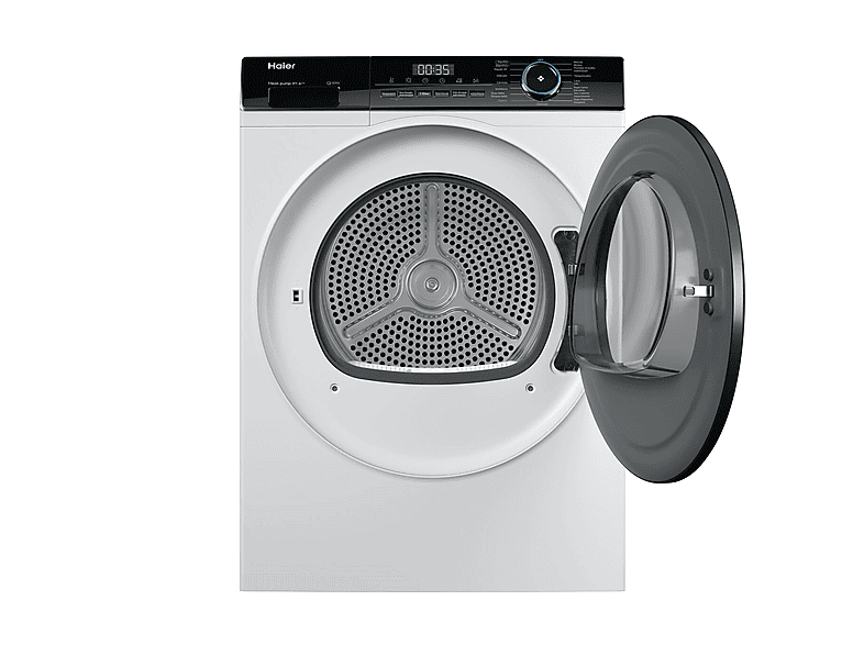 HAIER I-Pro Series 3 HD90-A3939-IB — Secadora bomba de calor, 9 kg, 15 programas, Blanco, Programa higiene, vista 3