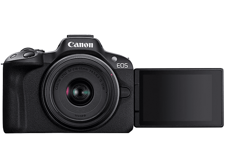 CANON EOS R50 BK+RFS18-45/NO FF — Cámara EVIL, 7.5 cm, Negro, 24.2 mp, 4K UHD, vista 3