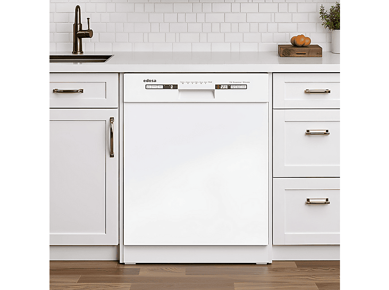 EDESA EDW-6231 WH — Lavavajillas libre instalación 60 cm, 14 servicios, 7 programas, 59,8 cm, Blanco, vista 5