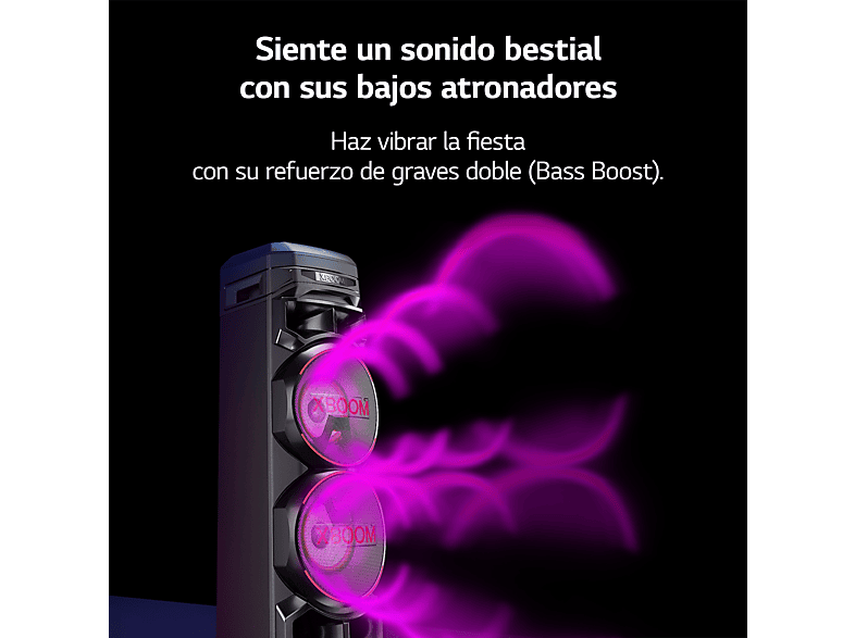 LG XBOOM RNC9 — Altavoz de gran potencia, 1000W, Negro, Luces Multi Color, Efectos DJ, vista 6