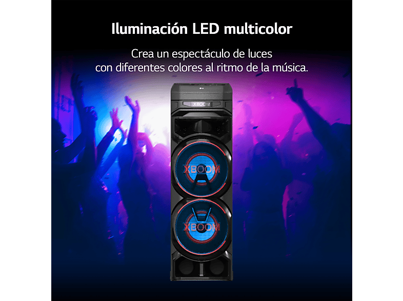 LG XBOOM RNC9 — Altavoz de gran potencia, 1000W, Negro, Luces Multi Color, Efectos DJ, vista 7