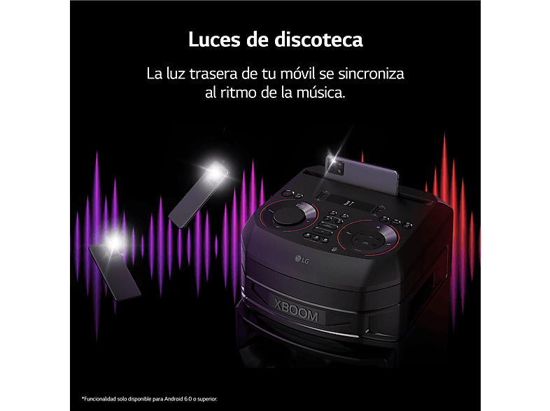 LG XBOOM RNC9 — Altavoz de gran potencia, 1000W, Negro, Luces Multi Color, Efectos DJ, vista 8