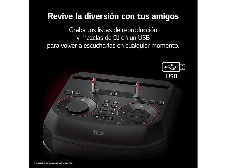 LG XBOOM RNC9 — Altavoz de gran potencia, 1000W, Negro, Luces Multi Color, Efectos DJ, vista 12