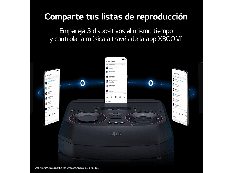 LG XBOOM RNC9 — Altavoz de gran potencia, 1000W, Negro, Luces Multi Color, Efectos DJ, vista 13