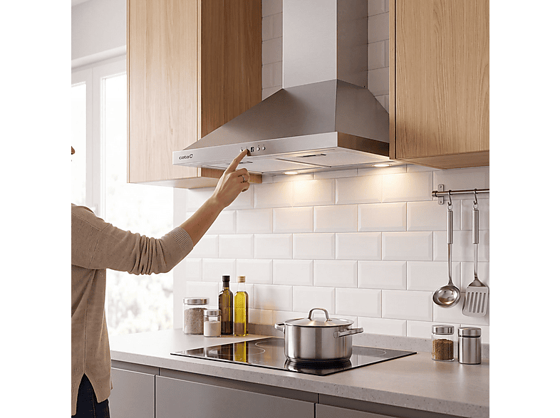 CATA BETA PRO 7000 X — Campana decorativa, 3 velocidades, 1027 m³/h, 70 cm, Gris, vista 2
