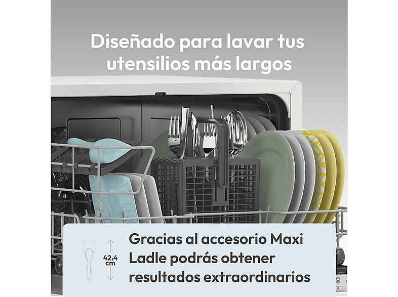 CANDY Rapido' CP 6E51LW — Lavavajillas compacto, 6 servicios, 5 programas, 45 cm, Blanco, vista 10