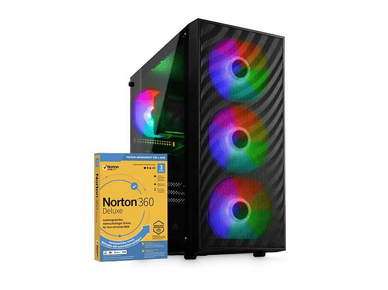 CYBERNERDS | P5 | Pro Gaming | — PC Gaming, 16 GB RAM, 512 GB SSD, Negro, AMD Ryzen 5 5600