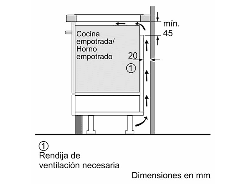 BOSCH PIJ631BB5E — Placa inducción, Zona grande 28 cm, 59.2 cm, Negro, 3 zonas, vista 8