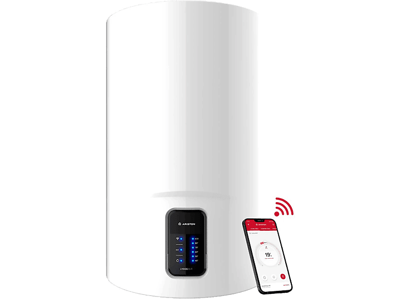 ARISTON Lydos — Termo eléctrico, Blanco, Capacidad 80 l, V 1.5K EU, WiFi